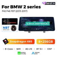MEKEDE-Reproductor multimedia con Android 13, dispositivo de radio para coche, Snapdragon 685, 2K, 2400x900, DSP, 4G LTE, compatible con BMW 2 Series F45 F46 F87 2013-2019