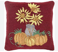 Coussin décoratif brodé citrouille de Thanksgiving oreiller doux et chaud à crochet pour la maison hôpital ou hôtel motif rayé