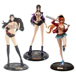33cm Anime Wholesale One Pieced Tide Brand Standing Posture Trendy Empress Red Purple Model Boxed Decoration Action Figure Toys