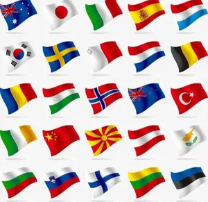 Wholesale Custom 32 Countries Bunting Flag 14X21cm Flags