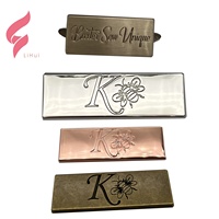 Étiquette en métal de haute qualité avec logo personnalisé LIHUI, étiquette de sac personnalisée, logo gravé pour portefeuille, logo en métal personnalisé pour sacs à main