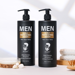 Gel de Ducha Hidratante 3 en 1 <span class=keywords><strong>para</strong></span> <span class=keywords><strong>Hombre</strong></span>, 500 ml, <span class=keywords><strong>para</strong></span> Cuerpo, Rostro y Cabello, Sin Parabenos, <span class=keywords><strong>para</strong></span> Piel Seca - Product Image 4
