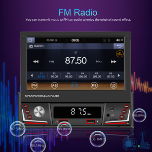 Podofo 1din 7 "HD có thể thu vào màn hình cảm ứng xe MP5 Máy nghe nhạc không dây Carplay Android Auto Car đài phát thanh BT EQ FM AM RDS + từ xa - Product Image 4