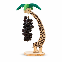 Massief houten giraffe fruitopbergrek creatief dierenbanaanhouder bureau keuken palmboom displayrek huisdecoratie