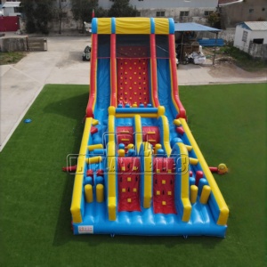 Pista <span class=keywords><strong>de</strong></span> Obstáculos Inflable Comercial con Tobogán y Muro <span class=keywords><strong>de</strong></span> Escalada, Juego <span class=keywords><strong>de</strong></span> Desafío Inflable Extremo para Negocios <span class=keywords><strong>de</strong></span> Alquiler al Aire Libre - Product Image 2