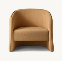 Fauteuil individuel moderne GIA, fauteuil minimaliste contemporain en tissu pour chambre à coucher, chaise de loisirs douce pour villa intérieure