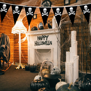 Drapeau de pirate Joli Roger, guirlande de drapeaux pour décoration de fête, bar, club sportif, festival scolaire, célébration - 16,5 pieds - Product Image 5