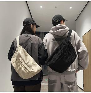 OEM velours côtelé voyage poitrine bandoulière sac banane rétro extérieur élégant Sport taille sac hommes grande pratique ceinture <span class=keywords><strong>Bum</strong></span> hanche ventre sac - Product Image 5