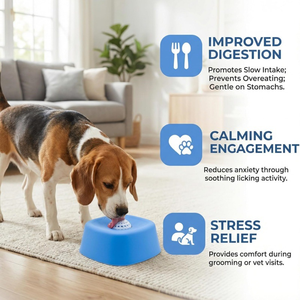 Gamelle liquide pour chien avec boule roulante en ABS, alimentation lente, antidérapante, motif uni personnalisé - Product Image 5