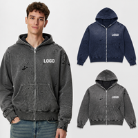 Sweat à capuche surdimensionné pour homme, en molleton bouclette, avec broderie personnalisée, impression sérigraphique, cordon de serrage et épaules tombantes