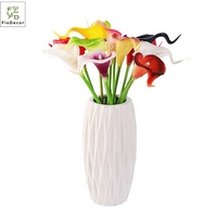 Haute Qualité Mini PU Calla Lily Fleurs Real Touch Pas Cher Artificielle Calla Lys pour Mariage Décor À La Maison pour Noël