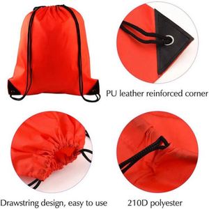 Custom Logo 210D Polyester Cloth <b>Drawstring</b> Advertising <b>Backpack</b> Marathon Outdoor Sports Fitness Basketball Bag - Product Image 3