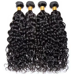 Paquetes de cabello virgen rizado de onda de agua profunda suelta de cuerpo recto, cierres frontales de encaje de cabello humano, cabello virgen alineado con cutícula - Product Image 5