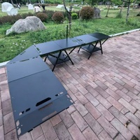 Table tactique robuste à hauteur réglable, pliable, avec pieds en acier au carbone, pour le tir en plein air, les pique-niques