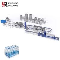 Machine de remplissage d'eau automatique 5000-15000 BPH, ligne de production complète d'eau potable pour usine de bouteilles PET