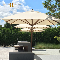 Café commercial salle à manger blanc frange parasol auvent piscine grande taille restaurant patio jardin parasols extérieur parasol plage