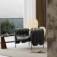 Fauteuil minimaliste en métal de style italien, fauteuil léger et luxueux Wabi-sabi pour salon, chaise longue individuelle, petit canapé inspiré des designers