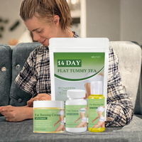 Coffret Thé Santé & Amincissant 14 Jours pour Adultes – Crème Corporelle Anti-Cellulite pour Bras et Perte de Poids (pour les Gummies)