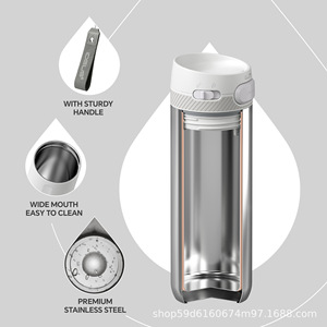 Vaso Recto Aislado de Acero Inoxidable <span class=keywords><strong>IDEUS</strong></span> con Correa, Diseño de Vacío Portátil para Deportes al Aire Libre y Viajes - Product Image 2
