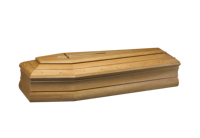 Ataúd de Madera de Paulownia Estilo Italiano Económico C007 para Adultos con Función de Cremación, 192x56x28cm, 25mm de Grosor