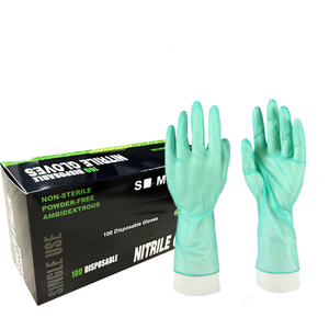 2024 superventas cocina tatuaje pelo <span class=keywords><strong>uñas</strong></span> salón de belleza 12 pulgadas Negro Azul blanco rosa púrpura verde guantes de nitrilo desechables - Product Image 3