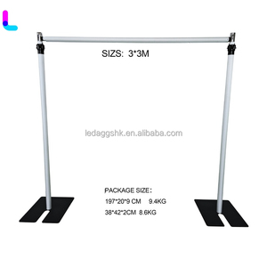 LEDA 12ftx12ft Heavy Duty Pipe and Drape Frame Kit Adjustable Pipe and Drape <b>Backdrop</b> <b>Stand</b> - Product Image 3