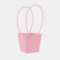 Boîte à fleurs en carton blanc laminé, imperméable, trapézoïdale, portable, couleur macaron, pour légumes agricoles et DIY, sac à œillets