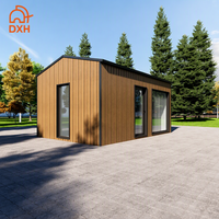 Maison préfabriquée de luxe en kit, conteneur habitable, 4*5.95m, petite maison avec toit en pente
