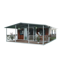 Maison conteneur DACHU en gros, respirante, rectangulaire, moderne, à toit plat/incliné, à double aile, extensible et mobile pour activités