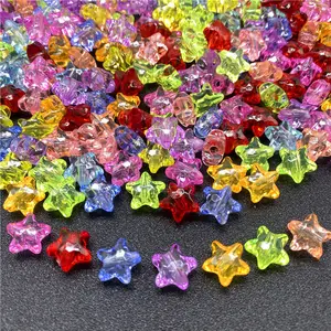 Wholesale 30 pcs/bag 12mm acrylic candy color star beads DIY children's hand string accessories transparent beads for jewelry