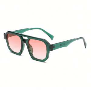 Gafas de Sol Cuadradas con Marco Grande, Diseño Vintage 2025, Personalizables con Logotipo, para Hombre y Mujer, Protección UV400, Doble Puente, Estilo Piloto - Product Image 4