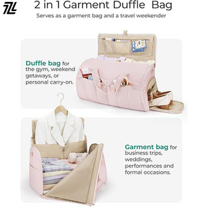 Convertible <strong>Women</strong> Travel Suit Bag Hanging <strong>Clothes</strong> <strong>Travelling</strong> Carry Duffle Bags Shoulder Handbag for Man and Woman Garments Cover - Product Image 4