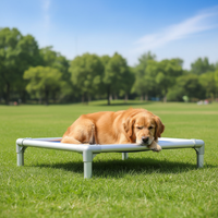 Lit surélevé pour chien en aluminium résistant aux intempéries, résistant aux morsures, lit rafraîchissant pour animaux de compagnie, léger, pour toutes les tailles de chiens
