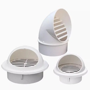 Tapa de ventilación de PVC de 75 mm, 110 mm, 160 mm, 200 mm, impermeable y transpirable para tubo de escape de techo o pared - Product Image 1