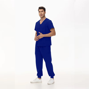 Ensemble d'uniformes médicaux extensibles de haute qualité à manches courtes pour femmes, idéal pour les professionnels de la santé et les spas - Product Image 3