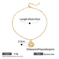 Collier Pendentif Étanche en Acier Inoxydable Plaqué Or 18K avec Coquillages, Étoiles de Mer et Hippocampes – Collection Été 2025