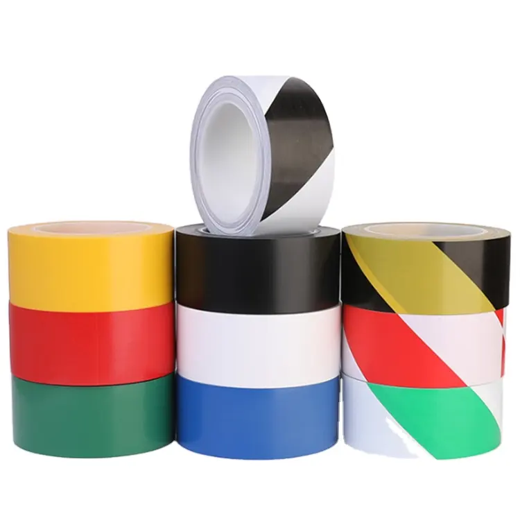 PVC floor marking flame retardant office caution esd underground cable warning adhesive tape for safety walkway marking