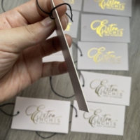 Luxe personnalisé feuille d'or Logo Swing Tag vêtement étiquette sac chaussures impression papier étiquettes volantes pour les petites entreprises