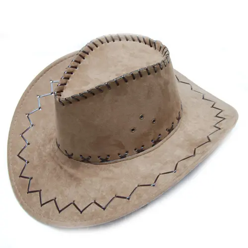 Actory-Sombrero de vaquero de ante para hombre, boina de vaquero de gamuza de México para fiesta