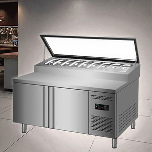 Réfrigérateur commercial de salade de comptoir de vente d'usine Équipement de réfrigération de table de préparation de sandwich à pizza à température unique - Product Image 4