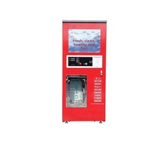 Distributeur d'eau automatique rouge avec télécommande, paiement par pièces/cartes/codes, double désinfection, libre-service, ventes 24h/24