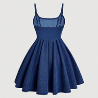 Robe d'été personnalisée en denim lavé respirant Spandex/Coton, style italien, mignonne, sexy, décontractée et élégante sans manches pour femme