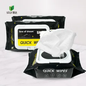 Quick clean China factory good quality custom sneaker making machine wet tissue shoes cleaning wipes