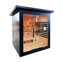 Sauna extérieur moderne en bois massif pour 6 personnes, traditionnel, humide et sec, avec chauffage électronique