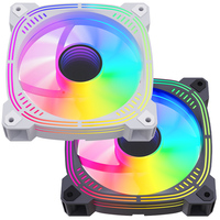 Ventilador de PC ZF120 de 6 Pines, 120 mm, RGB Blanco, con Rodamiento Fluido, 5V, Espejo Infinito, 20dBA, Silencioso, 1500 RPM, para Juegos