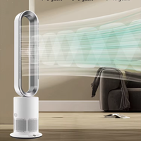 Ventilateur sans pales moderne TP-12, 3-en-1 avec stérilisation plasma, 102 cm, oscillation 80°, numérique, électrique, écoénergétique