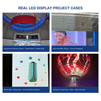 Mur vidéo LED flexible P1.86 intérieur 3840Hz, module pliable pour bars sportifs, casinos, gymnases, clubs de fitness, scènes, OEM personnalisé
