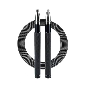 Cuerda de saltar autoblocante de alambre de acero para fitness, deportes, adultos, carreras y examen de admisión escolar, con mango de aleación de aluminio de doble rodamiento - Product Image 1