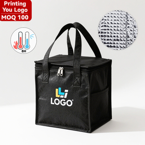 Faltbare Thermotasche mit Individuellem Logo für Lebensmittel-Lieferung und Catering – Wasserabweisender Schaumstoffgewebe-Behälter - Product Image 1