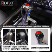 Perilla de Cambio de Marchas de Cristal con Luz LED de Siete Colores para Mazda Axela Atenza Cx-5 Cx-30, Accesorio Automotriz Brillante
